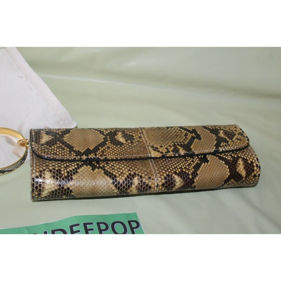 Ted Rossi NYC Python Snakeskin Bangle Clutch Wristlet Handbag C107 M10049 - Picture 3 of 12